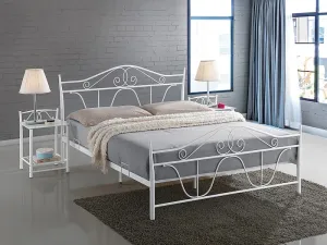 Signal Kovová posteľ DENVER 160 x 200 cm biela
