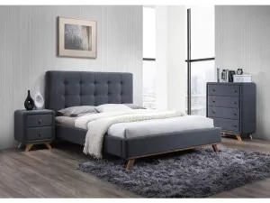 Signal Čalúnená posteľ MELISSA 160 x 200 cm farba šedá