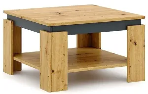 SIGNAL Konferenčný stôl AGAVA 68 x 68 cm dub artisan / antracit