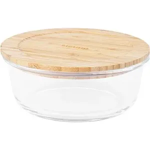 Siguro Dóza na potraviny Glass Seal Bamboo 0,95 l, 7 × 17 × 17 cm