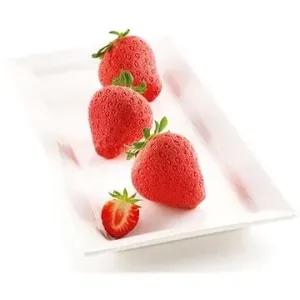 Silikomart Silikónová forma na pečenie na mini tortičky Silikomart Fragola E Panna 6 ks – jahody