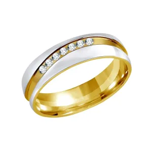Silvego Snubný oceľový prsteň pre ženy Mariage RRC2050-Z 47 mm #6648631
