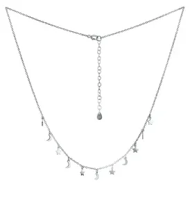 Silvego Strieborný náhrdelník s ozdobami Midnight Sky MSS031N #5525058