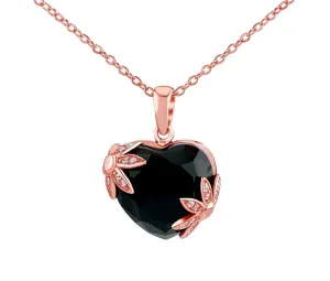 Silvego Strieborný/ pozlátený náhrdelník Trabl s Brilliance Zirconia v tvare srdca DCC1610411NRG