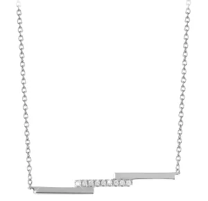 Silver Cat Jemný strieborný náhrdelník so zirkónmi SC328