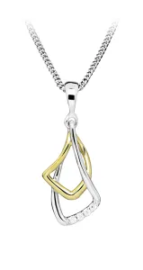 Silver Cat Pôvabný bicolor náhrdelník s kubickými zirkónmi SC467 (retiazka, prívesok)