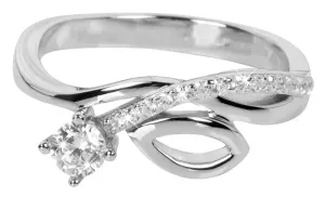 Silver Cat Strieborný prsteň s čírymi zirkónmi SC233-011218201 58 mm