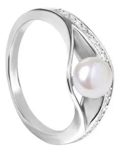 Silver Cat Strieborný prsteň s perlou SC296 54 mm