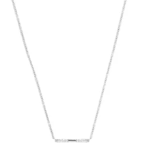 Silver Cat Minimalistický strieborný náhrdelník s kubickými zirkónmi SC510 #7358859