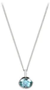 Silver Cat Nežný náhrdelník s modrým kryštálom SC262 (retiazka, prívesok)