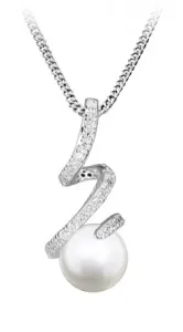 Silver Cat Očarujúce náhrdelník so zirkónmi a perlou SC494 (retiazka, prívesok) #7358830