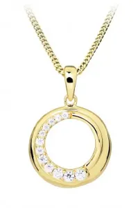 Silver Cat Prekrásny pozlátený náhrdelník s kubickými zirkónmi SC492 (retiazka, prívesok) #7358829