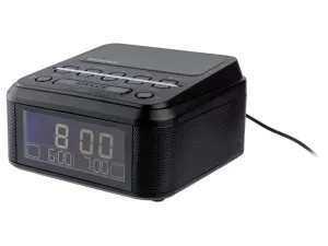 SILVERCREST® Rádiobudík s nabíjaním Qi a Bluetooth® (čierna)