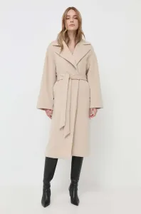 Kabát Silvian Heach dámsky, béžová farba, prechodný, oversize #8747386