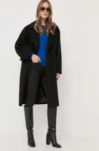 Kabát Silvian Heach dámsky, čierna farba, prechodný, oversize #8747663