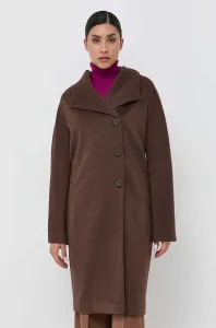 Kabát Silvian Heach dámsky, hnedá farba, prechodný