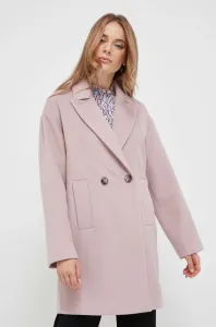 Kabát Silvian Heach dámsky, ružová farba, prechodný, oversize #8747665