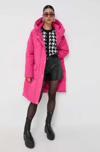 Páperová bunda Silvian Heach dámska, ružová farba, zimná
