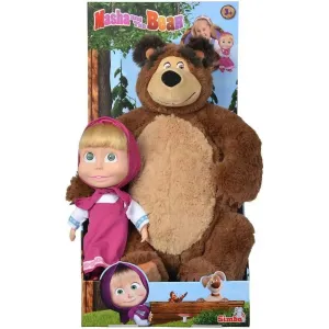 SIMBA - Máša a medveď Súprava Miško 43 cm plyšový a bábika Máša 23 cm