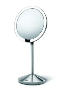 Simplehuman Cestovné dobíjacie kozmetické zrkadielko Sensor s LED osvetlením, 10x zväčšenie Nerez oceľ