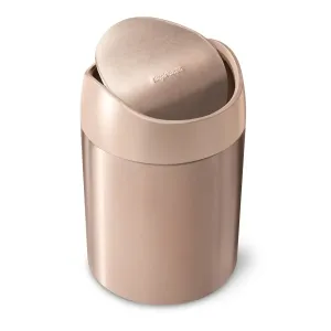 Odpadkový kôš voľne stojací Simplehuman Mini bin 1,5 l Rose Gold nerez oceľ mat SHCW2085