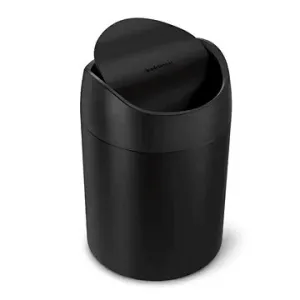Simplehuman mini odpadkový kôš na stôl, 1,5 l, matná čierna oceľ, CW2100
