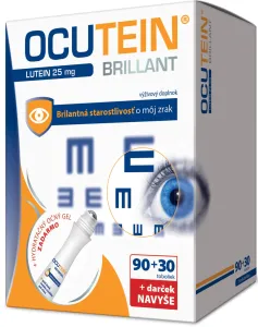 OCUTEIN BRILLANT Luteín 25 mg - DA VINCI cps 90+30 navyše (120 ks) + Darček, 1x1 set