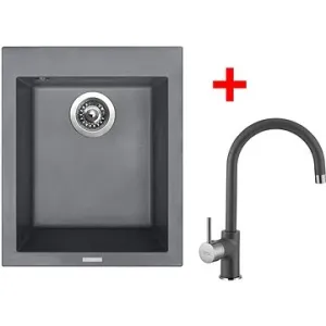 Sinks Cube 410 Titanium + Vitalia GR