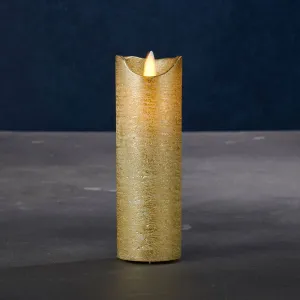 LED sviečka Sara Exclusive, zlatá, Ø 5cm, výška 15cm