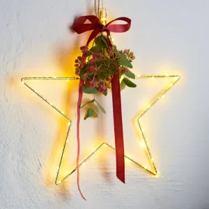 LED dekoratívna hviezda Liva Star, zlatá, Ø 30 cm