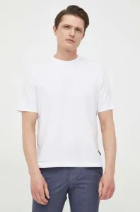 Bavlnené tričko Sisley biela farba, jednofarebné #8645058