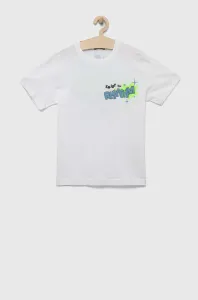 Bavlnené tričko Sisley biela farba, jednofarebný #8919608
