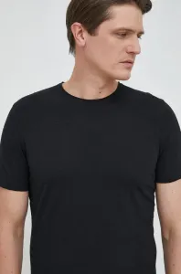 Bavlnené tričko Sisley čierna farba, jednofarebné #6917329