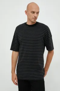 Bavlnené tričko Sisley čierna farba, vzorované #7030891