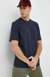 Bavlnené tričko Sisley tmavomodrá farba, jednofarebné #6979663