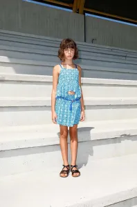 Dievčenská sukňa Sisley mini, áčkový strih