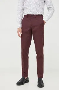 Nohavice Sisley pánske, bordová farba, priliehavé