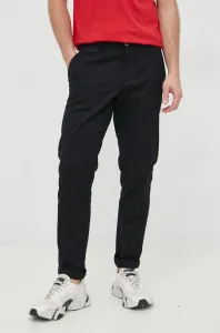 Nohavice Sisley pánske, čierna farba, priliehavé #7159325