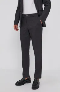 Nohavice Sisley pánske, čierna farba, priliehavé #5472350