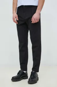 Nohavice Sisley pánske, čierna farba, rovné #7524818