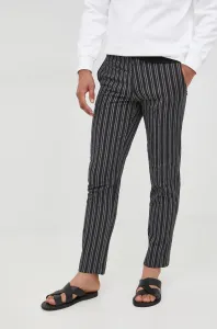 Nohavice Sisley pánske, čierna farba, rovné #7566294
