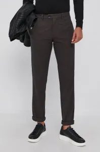 Nohavice Sisley pánske, hnedá farba, priliehavé #7810116