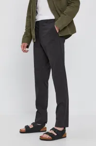 Nohavice Sisley pánske, šedá farba, priliehavé #175184