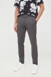 Nohavice Sisley pánske, šedá farba, priliehavé #265157