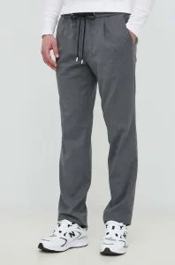 Nohavice Sisley pánske, šedá farba, rovné #8676262