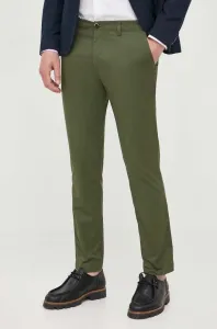 Nohavice Sisley pánske, zelená farba, rovné #8642873
