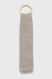 Šál s prímesou vlny Sisley šedá farba, jednofarebný #185735