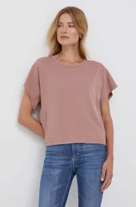 Bavlnené tričko Sisley ružová farba #8753832