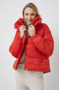 Bunda Sisley dámska, červená farba, zimná, #5898201
