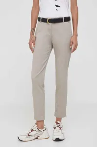 Nohavice Sisley dámske, béžová farba, priliehavé, vysoký pás #8950111
